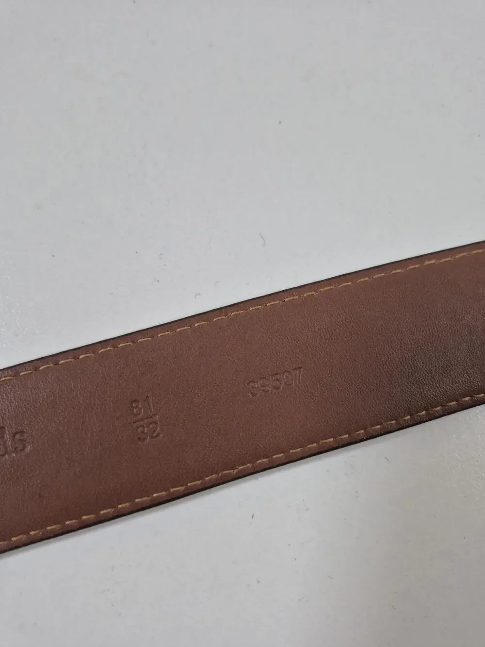Allen Edmonds Belt Men's 32 Brown Leather Dress Handcrafted USA Logo Buckle
